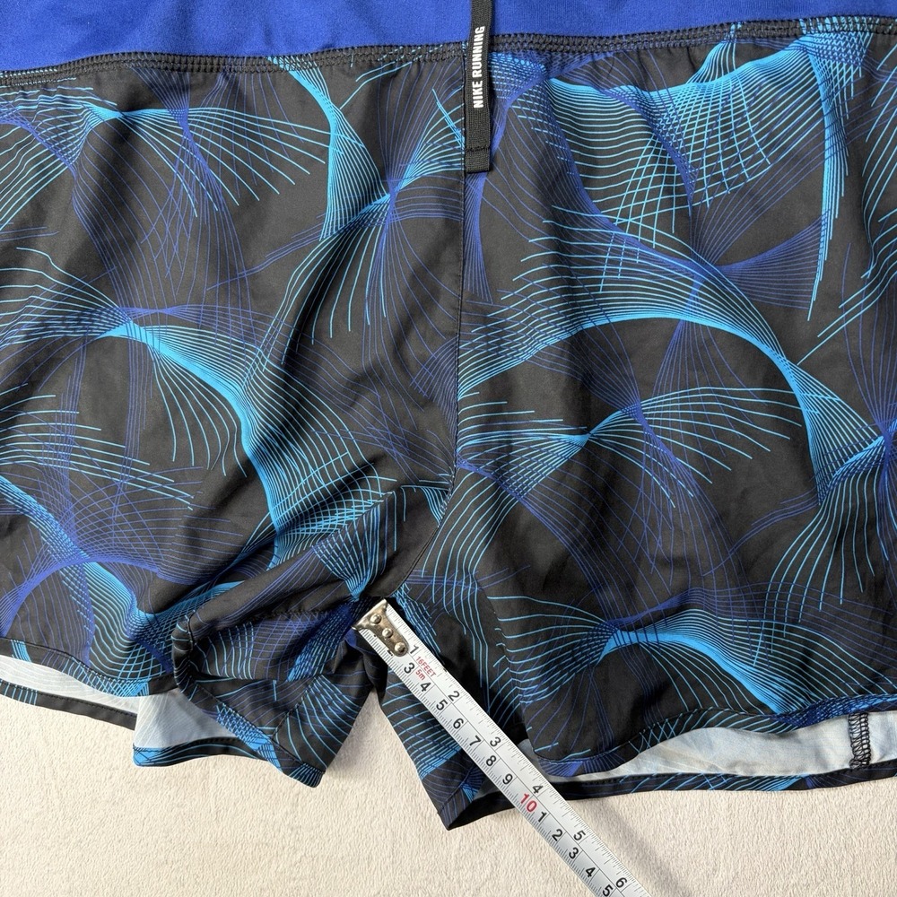 Nike Shorts Women's Size 2XL Dri-Fit Running Shorts Black Blue Activewear - Picture 9 of 11